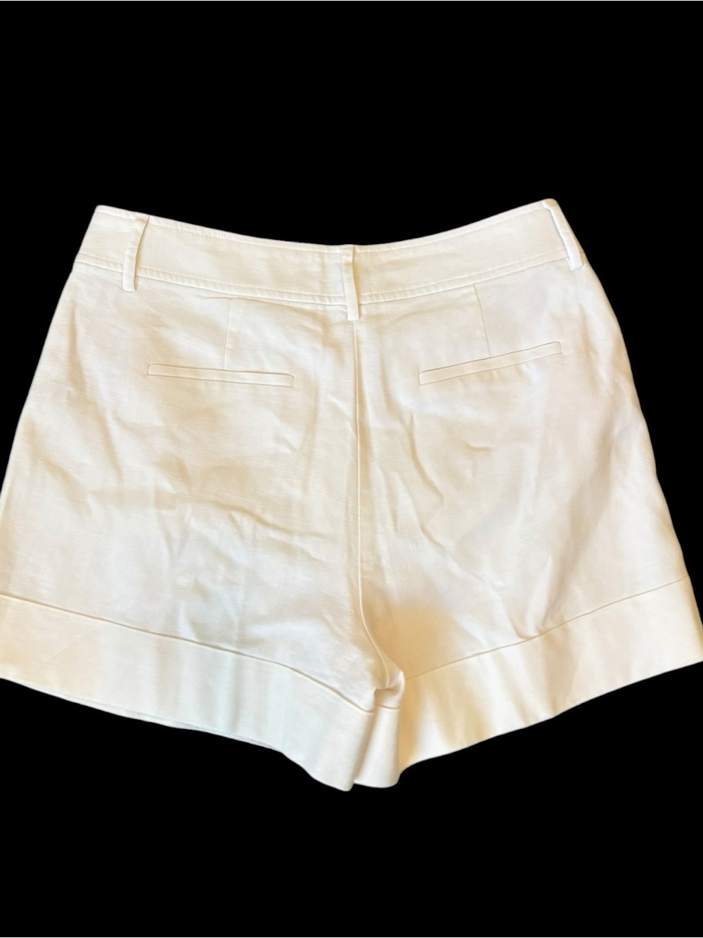 J.Crew Remi Short Pleated Stretch Linen Blend Cuffed Shorts White BP279 Size 8 - Picture 7 of 7